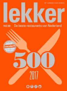 Magazine cover Lekker500 2017 - De beste restaurants van Nederland